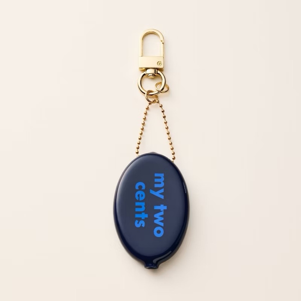 My Two Cents Coin Purse Bag Charm Keychain - kate spade new york x Target Blue